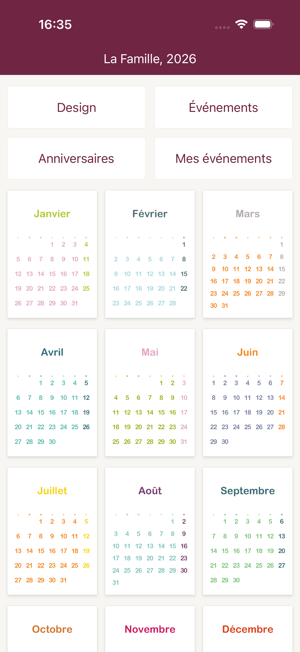 Capture d'écran de l'application Calendarly