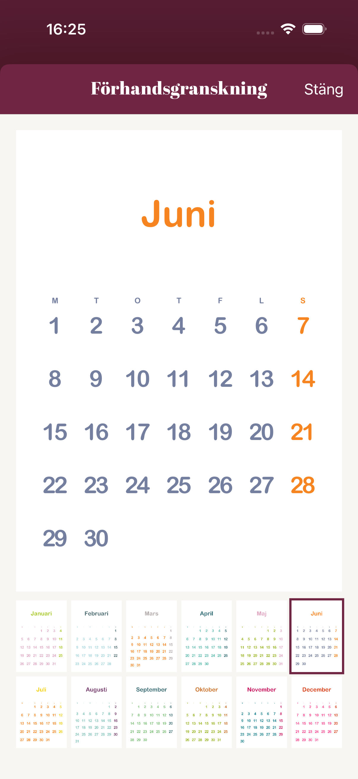 Calendarly appskärmbild